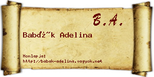 Babák Adelina névjegykártya